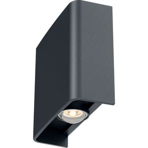 LED Wandlamp - Brinton Victo - Antraciet - Up & Down - 2W 180lm - Waterdicht IP65