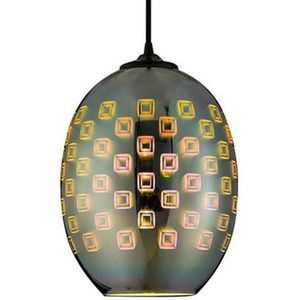 LED Hanglamp 3D - Spectra - Ovaal - Chroom Glas - E27