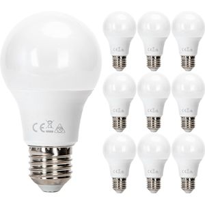Voordeelpak LED Lamp 10 Pack - E27 Fitting - 8W - Warm Wit 3000K