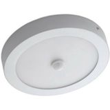 LED Downlight - Facto Dury - PIR Bewegingssensor 360° + Dag en Nacht Sensor - Aanpasbare Vermogen - Aanpasbare Kleur - Opbouw - Rond - Mat Wit - OSRAM LEDs