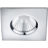 LED Spot - Inbouwspot - Trion Zagrona - 5W - Waterdicht IP65 - Dimbaar - Warm Wit 3000K - Glans Chroom - Aluminium - Vierkant