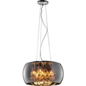 LED Hanglamp - Trion Vapiro - G9 Fitting - 5-lichts - Rond - Mat Chroom - Glas