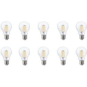Voordeelpak LED Lamp 10 Pack - Filament - E27 Fitting - 4W - Warm Wit 2700K