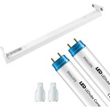 LED TL Armatuur met T8 Buis - Aigi Dybolo - 60cm Dubbel - Philips - CorePro LEDtube EM 865 - 16W - Helder/Koud Wit 6500K | Vervangt 36W