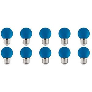 Voordeelpak LED Lamp 10 Pack - Romba - Blauw Gekleurd - E27 Fitting - 1W