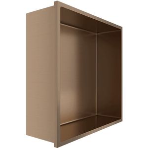 Inbouwnis - Leoni Nima - 30x30x10cm - Geborsteld Koper