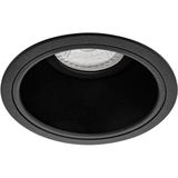 LED Spot Set - Pragmi Minko Pro - Dimbaar - Inbouw Rond - Mat Zwart - GU10 Fitting - 6W - Helder/Koud Wit 6400K - Verdiept - Ø90mm