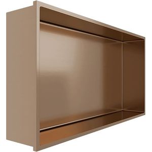 Inbouwnis - Leoni Nima - 30x60x10cm - Geborsteld Koper