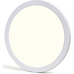 LED Downlight Pro - Aigi Foka - Inbouw/Opbouw - Rond - 30W - Natuurlijk Wit 4000K - Mat Wit - Kunststof