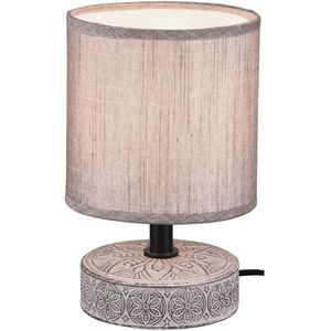 LED Tafellamp - Trion Maria - E14 Fitting - Rond - Mat Bruin - Keramiek