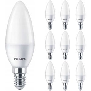 Voordeelpak PHILIPS - LED Lamp E14 10 Pack - Corepro LEDcandle E14 Mat 2.8W 250lm - 827 Zeer Warm Wit 2700K | Vervangt 25W