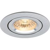 Spot Armatuur - Pragmi Aerony Pro - GU10 Inbouwspot - Rond - Zilver - Aluminium - Kantelbaar - Ø82mm