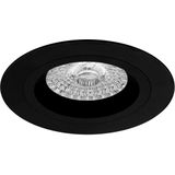 10x Spot Armatuur - GU10 Inbouwspot - Pragmi Rodos Pro Rond - Zwart - Aluminium - Ø93mm
