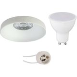 Voordeelset LED Spot Set - Pragmi Vrito Pro - GU10 Fitting - Dimbaar - Inbouw Rond - Mat Wit - 6W - Natuurlijk Wit 4200K - Ø82mm