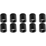 Opbouwspot 10 Pack - Pragmi Cliron Pro - GU10 Fitting - Opbouw Rond - Mat Zwart - Aluminium - Verdiept - Ø90mm