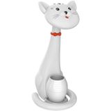 LED Kinder Nachtlamp - Tafellamp - Kat - Aanpasbare Kleur - Poes - Wit - Touch - Dimbaar