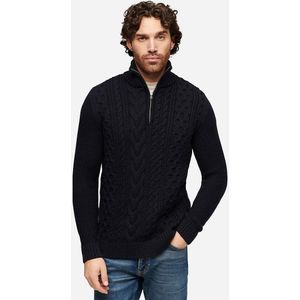 SuperDry Mode Jacob Cable Knit Half Zip Trui Heren