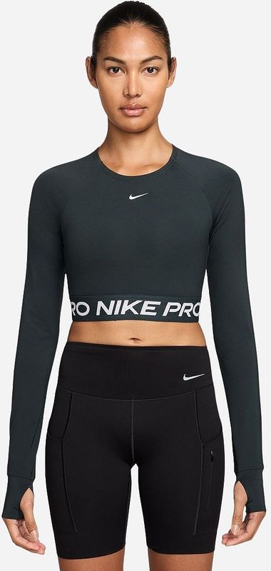 Nike Pro Dri-Fit Cropped T-Shirt - Lange Mouw - Dames