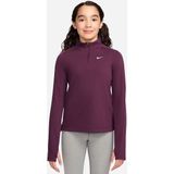 Nike - Dri-FIT Long-Sleeve 1/4 - Hardloop T-shirt - Rood - Voor Jongens