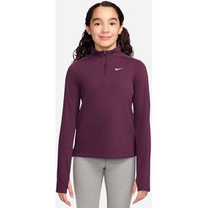 Nike - Dri-FIT Long-Sleeve 1/4 - Hardloop T-shirt - Rood - Voor Jongens
