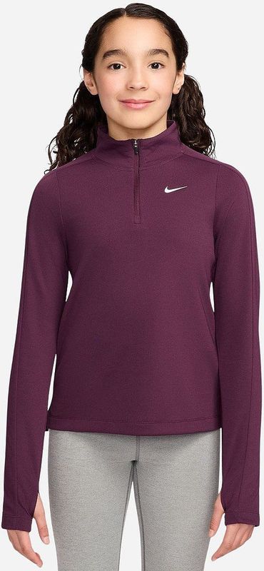 Nike - Dri-FIT Long-Sleeve 1/4 - Hardloop T-shirt - Rood - Voor Jongens