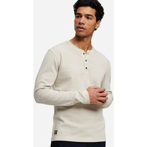 SuperDry Mode Waffle Long Sleeve Henley Top