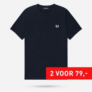 Fred Perry T-shirt Ringer Donkerblauw