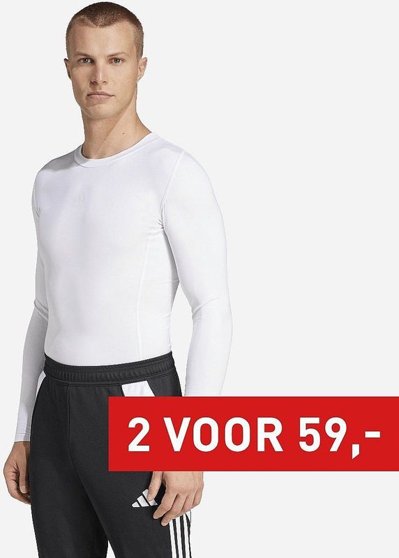 adidas - Techfit - Ondershirt - Wit - Lange Mouwen