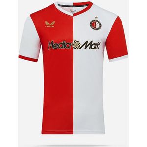 Feyenoord - Thuisshirt - Rood-Wit - Korte Mouwen - V-hals Kraag