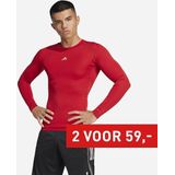 adidas - Techfit - Longsleeve - Rood - Polyester