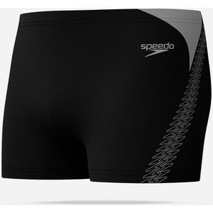Speedo Hyperboom Splice - Zwemboxer - Kleur Antraciet-Zwart