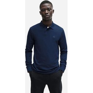 BOSS Passerby Polo Navy - Heren - Longsleeve polo