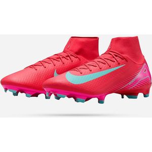 Nike - Zoom Superfly 10 Academy FG/MG Voetbalschoen - Rood - Roze - Lichtblauw - Synthetisch