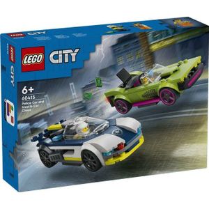 LEGO City Politiewagen en snelle autoachtervolging 60415