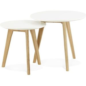 Inschuifbare ronde tafel 'GABY' Scandinavische stijl