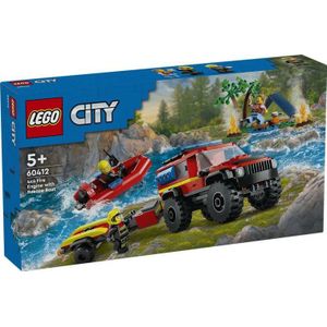 LEGO City 4x4 brandweerauto met reddingsboot - 60412