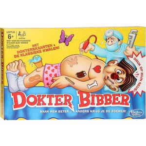 Hasbro Gaming Dokter Bibber - Gezelschapsspel voor kinderen vanaf 6 jaar - Met grappige geluidseffecten - Voor 1 of meer spelers