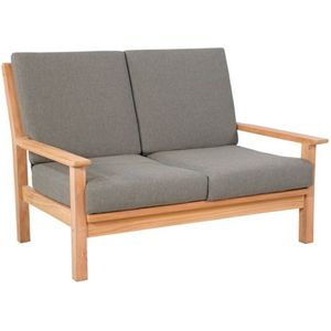 Loungebank Teak 124cm inclusief Kussens
