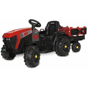 Accuvoertuig tractor Super Load met Trailer Rood 12V