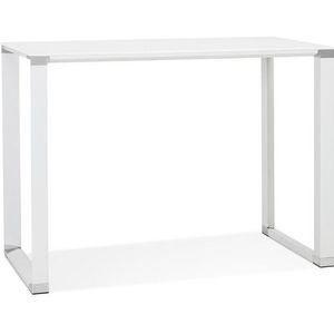 Hoge tafel/bureau van wit glas 'XLINE HIGH TABLE' - 140x70 cm