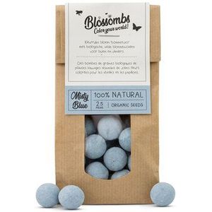 Blossombs Kraftzak met 25 Blossombs Nevelig Blauw