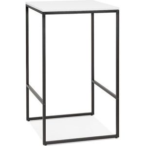 Hoge, industriÃ«le 'ORTOS' tafel met wit blad en zwarte structuur