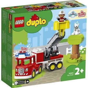 LEGO DUPLO Town Brandweerauto, Educatief Peuter Speelgoed met Dierenfiguur - 10969