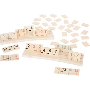 Small foot Rommé Gouden Editie - Houten rummi voor 2-4 spelers | Hoogwaardige doos | Grijpbare houten speelstukken