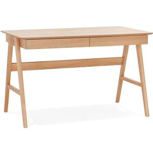 Rechte design bureau 'SIROKO' van natuurlijk hout - 120x70 cm