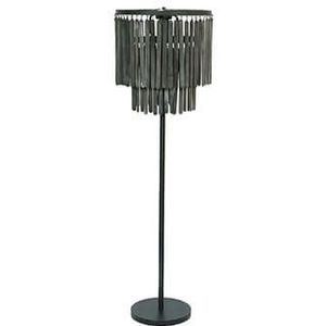 Vloerlamp lamel hout 125 cm