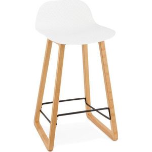 Witte, halfhoge kruk â€˜MAKI MINI' in Scandinavische stijl