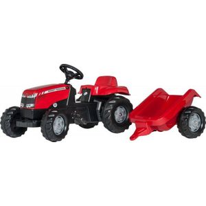 Rolly Toys RollyKid Massey Ferguson - Traptractor met Aanhanger