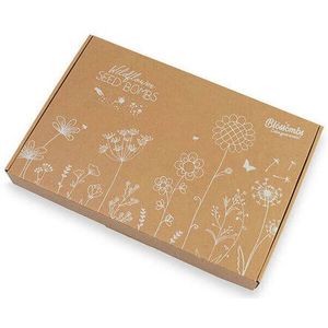 Blossombs Geschenkdoos groot (met 9 zaadbommetjes & bewaarzakje)