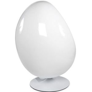 Wit en rode eivormige zetel 'COCOON' eistoel